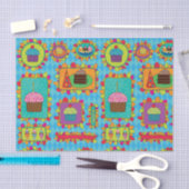 Papier Mousseline Anniversaire Cupcake Dessert Party Blue (Artisanat)