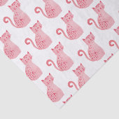 Papier Mousseline Anniversaire des chats roses (Détail)