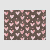 Papier Mousseline Anniversaire des Coeurs roses (Recto)