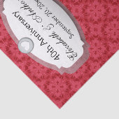 Papier Mousseline Anniversaire du 40e Mariage Ruby Red Z06 (Détail)
