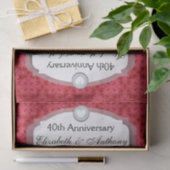 Papier Mousseline Anniversaire du 40e Mariage Ruby Red Z06 (Cadeau)