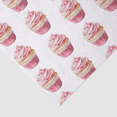 Papier Mousseline Anniversaire du Cupcake rose (Détail)