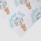 Papier Mousseline Anniversaire Garçon Ours (Détail)