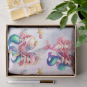 Papier Mousseline Anniversaire Magique De Sirène Sous La Mer Photo (Cadeau)