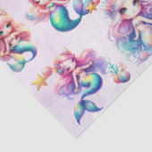 Papier Mousseline Anniversaire Magique De Sirène Sous La Mer Photo (Détail)