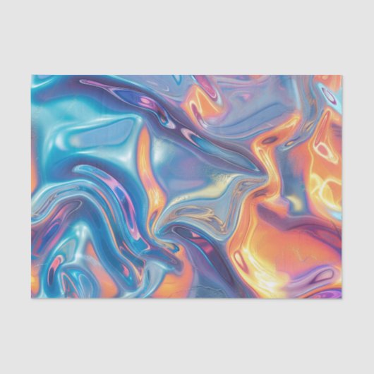 Papier Mousseline Anniversaire Mariage Anniversaire Iridescente Meta (Recto)