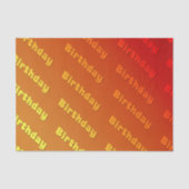 Papier Mousseline Anniversaire (orange) (Recto)