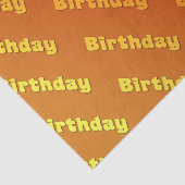 Papier Mousseline Anniversaire (orange) (Détail)