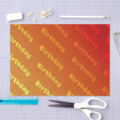 Papier Mousseline Anniversaire (orange) (Artisanat)