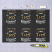 Papier Mousseline Anniversaire personnalisé Ajouter un nom Père lége (Artisanat)