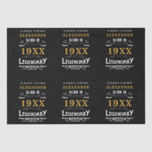 Papier Mousseline Anniversaire personnalisé Ajouter un nom Père lége