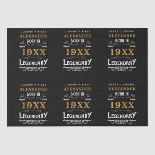 Papier Mousseline Anniversaire personnalisé Ajouter un nom Père lége (Recto)