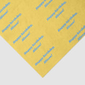 Papier Mousseline Anniversaire personnalisé Jaune (Détail)