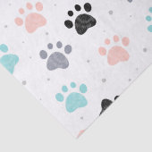 Papier Mousseline Anniversaire pour chiens, empreintes de pattes de  (Détail)