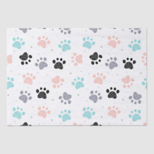 Papier Mousseline Anniversaire pour chiens, empreintes de pattes de 