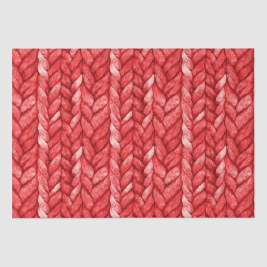 Papier Mousseline Anniversaire Pull Rouge (Recto)