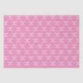 Papier Mousseline Anniversaire rose blanc nom girly (Recto)
