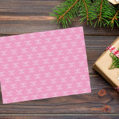 Papier Mousseline Anniversaire rose blanc nom girly