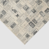 Papier Mousseline Annonce de timbre postal vintage (Détail)