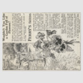 Papier Mousseline Annonce des semences de fleurs du traversier de l' (Recto)