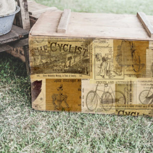 Papier Mousseline Annonces cyclistes et vélos vintage Collage Découp
