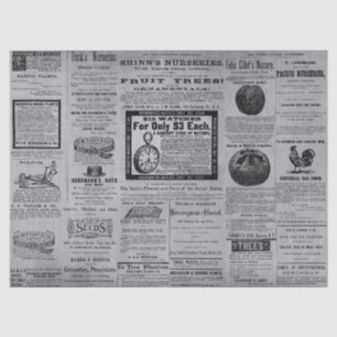 Papier Mousseline Annonces horticoles Vintages d'antiquité Ephemera