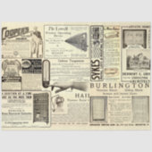 Papier Mousseline Annonces Vintages d'antiquité Ephemera (Recto)