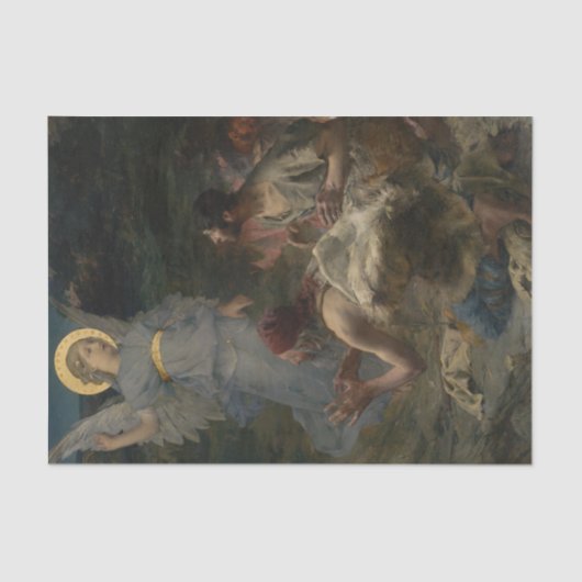 Papier Mousseline Annonciation aux bergers par Jules Bastien (Recto)