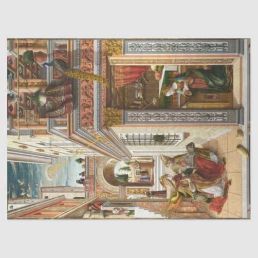 Papier Mousseline Annonciation, Saint Emidius et un OVNI de Crivelli (Recto)