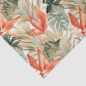 Papier Mousseline Anthurium Floral Orange Tropical Bridal Shower (Détail)