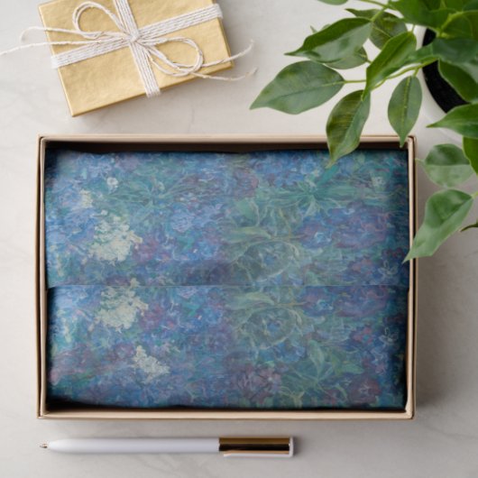 Papier Mousseline Antique Bleu violet Iris Vieux Masters Découpage A (Cadeau)