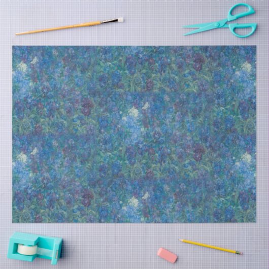 Papier Mousseline Antique Bleu violet Iris Vieux Masters Découpage A (Artisanat)