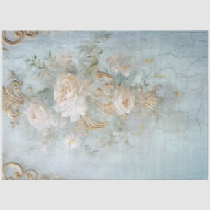 Papier Mousseline Antique Blue Romance Design Series 20