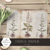 Papier Mousseline Antique Botanical Herbs Decoupage