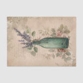 Papier Mousseline Antique Botanical Lavender  (Recto)