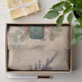 Papier Mousseline Antique Botanical Lavender  (Cadeau)