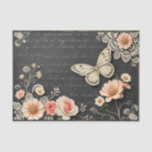 Papier Mousseline Antique Chalkboard Botanique Découpage Imprimer (Recto)