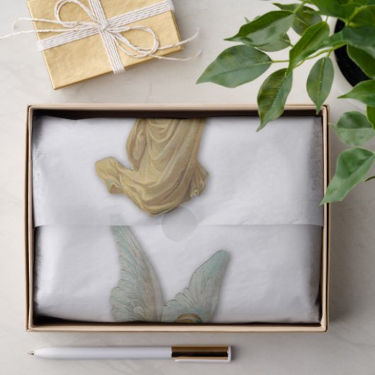 Papier Mousseline Antique Christmas Angel Victorian Christian Big    (Cadeau)