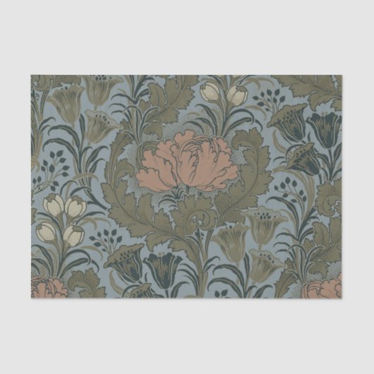 Papier Mousseline Antique Fleur Morris Jardin Fond d'écran Floral (Recto)