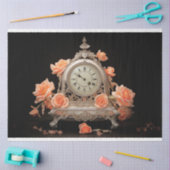 Papier Mousseline Antique Français Table Horloge 2 Papier de découpa (Artisanat)