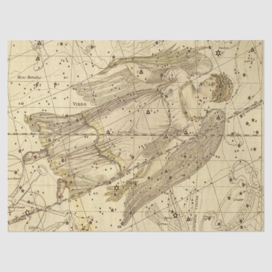 Papier Mousseline Antique Galaxy Map Series Design 9 (Recto)
