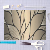 Papier Mousseline Antique Gold Creative Leave Motif (Artisanat)