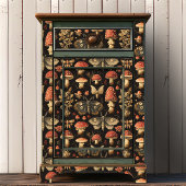 Papier Mousseline Antique Moth Botanical Curio Vintage Mushroom