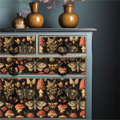 Papier Mousseline Antique Moth Botanical Curio Vintage Mushroom