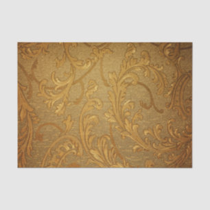 Papier Mousseline Antique, or, vintage, damassé, victorien, floral,