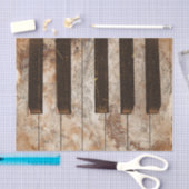 Papier Mousseline Antique Piano Keys Musicien Découpage papier de pa (Artisanat)