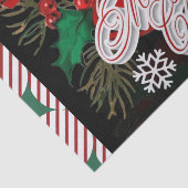 Papier Mousseline Antique Rouge Noël Téléphone Cadeau (Détail)