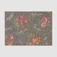 Antique Toile de Jouy 1800 Branches florales