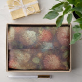 Papier Mousseline Antique Victorian Floral Cat Decoupage  (Cadeau)