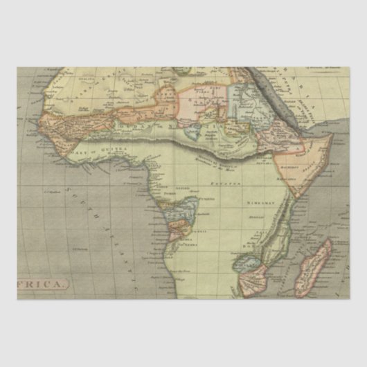 Papier Mousseline Antique vieille carte inspirée (Recto)